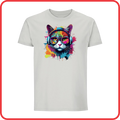 T-Shirt Headphone Cat
