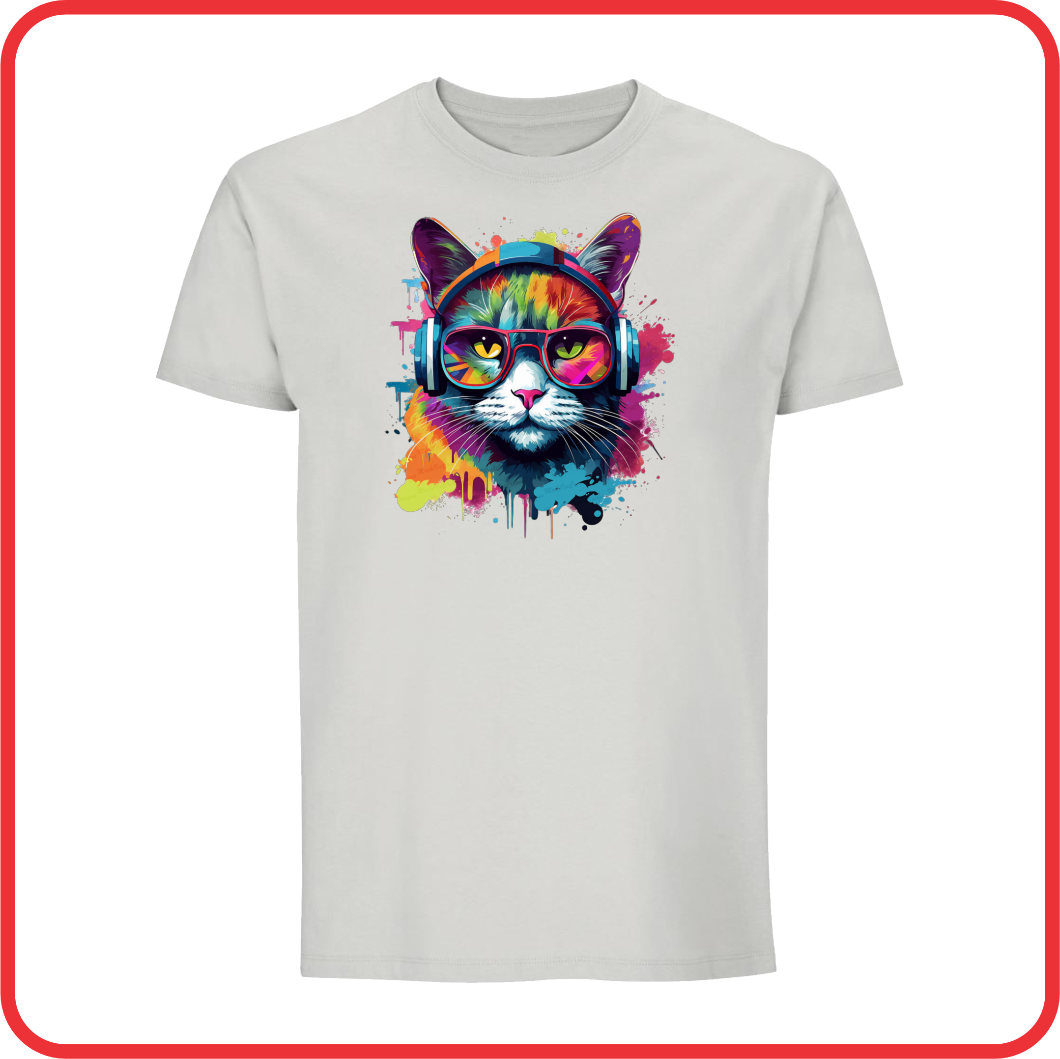 T-Shirt Headphone Cat