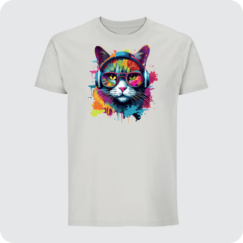 T-Shirt Headphone Cat